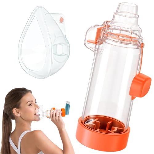 espaciador inhalador adultos niños naranja