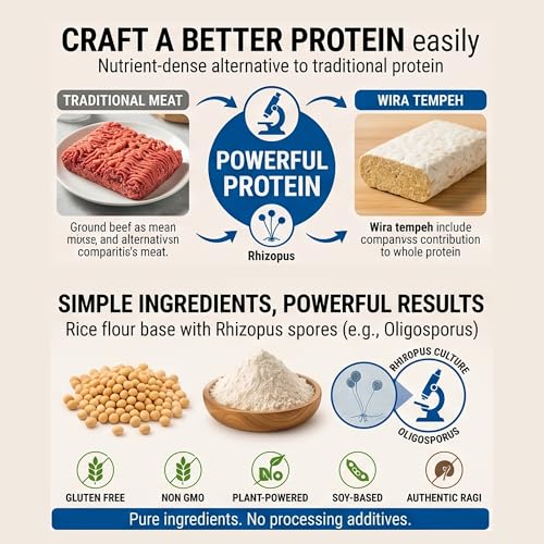 Esporas de Rizopus para tempeh casero