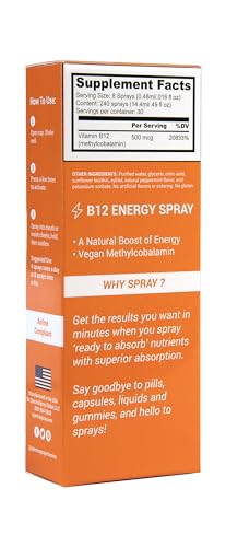 espray de B12 fácil de usar