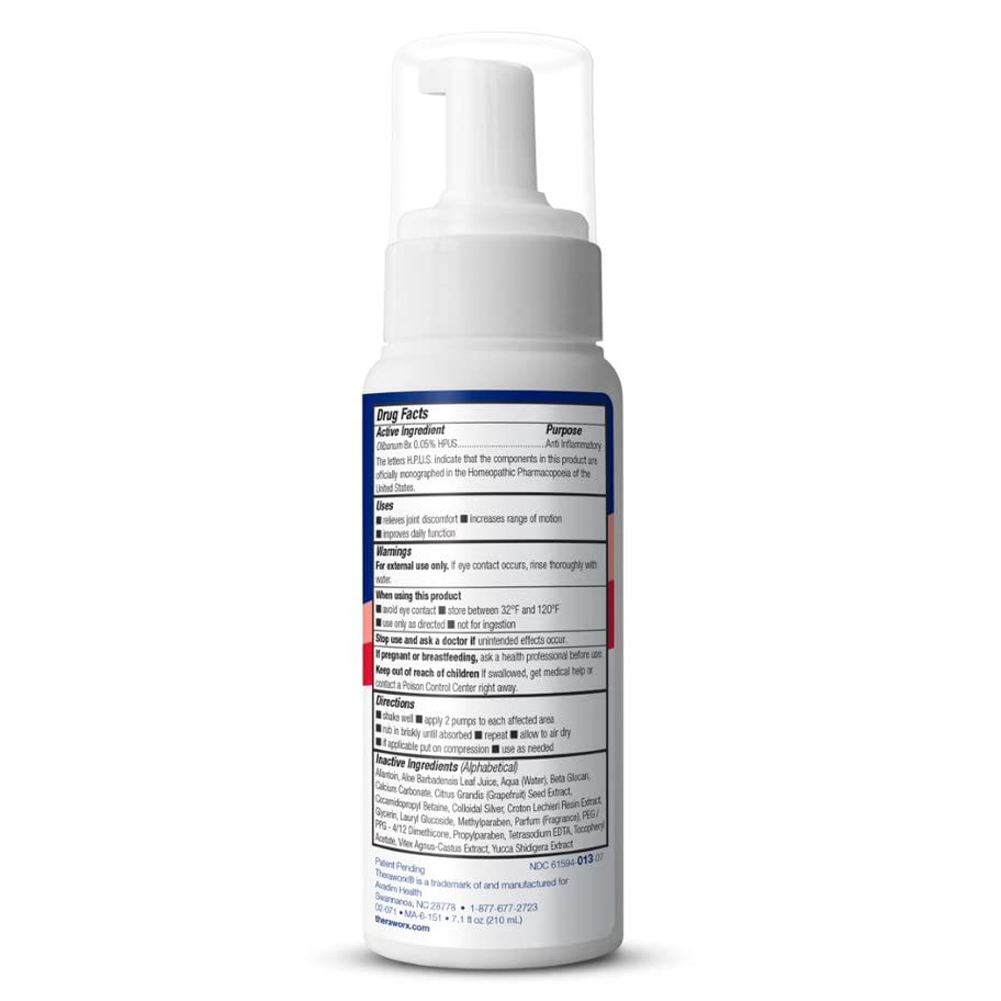 espuma para dolor articular Theraworx