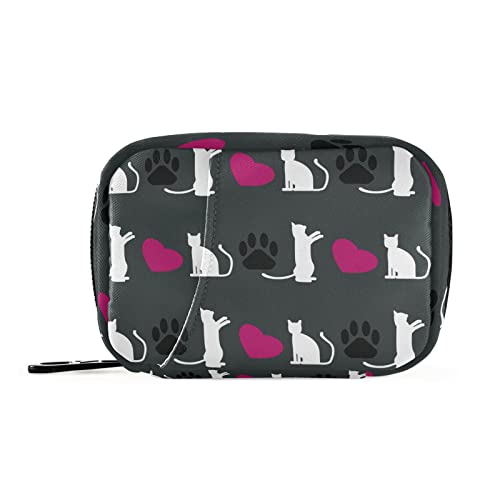 Estuche de pastillas con diseño de gato