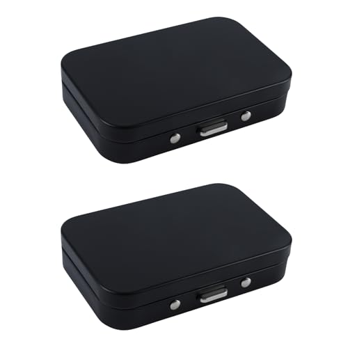 Estuche de pastillas negro compacto