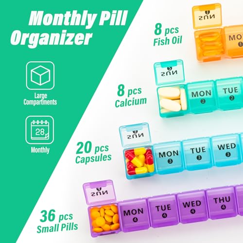 estuche de viaje para organizador de pastillas
