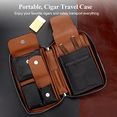 estuche negro para 5-6 cigarros