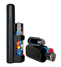 Estuche para cigarrillos negro resistente