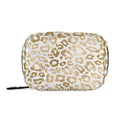 estuche para pastillas leopardo dorado