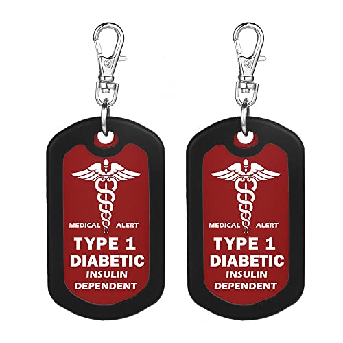 Etiqueta médica diabético roja