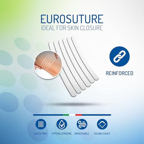 eurosuture 1/2 x 4 pulgadas para heridas