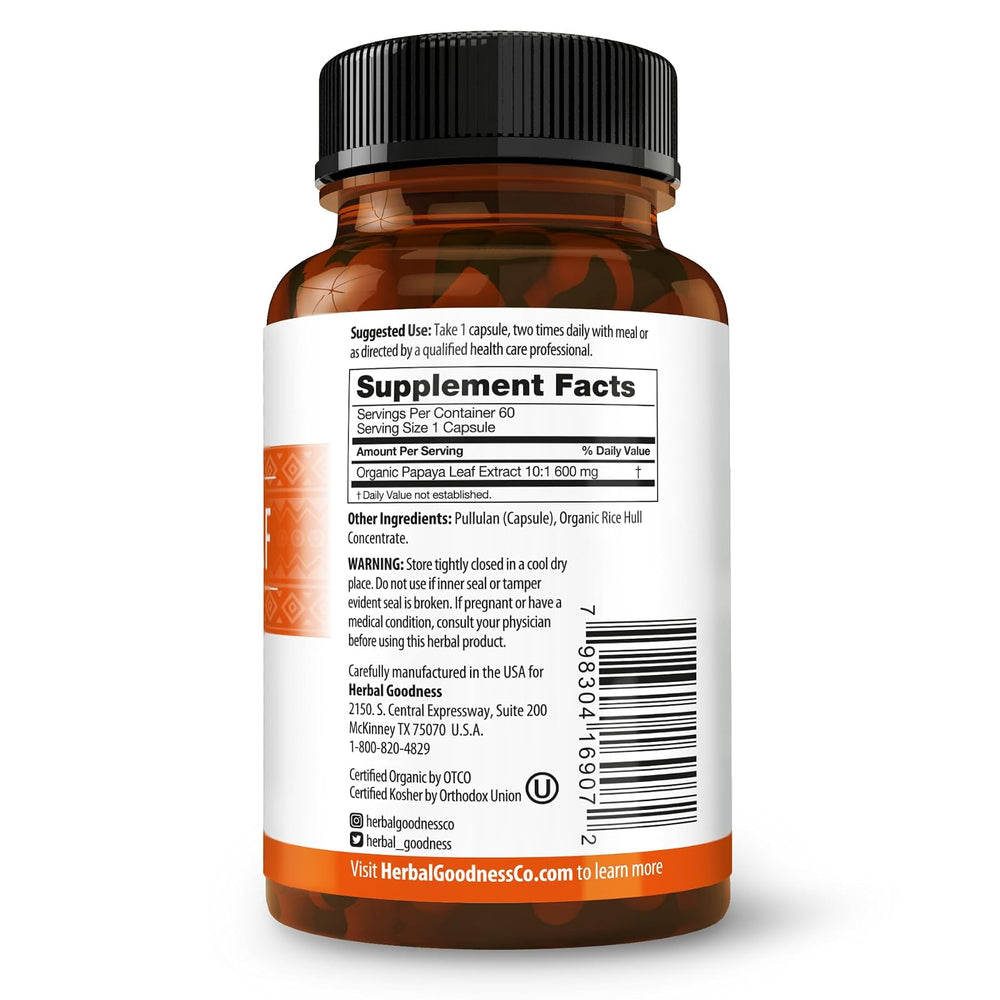 Extracto de hoja de papaya 500 mg