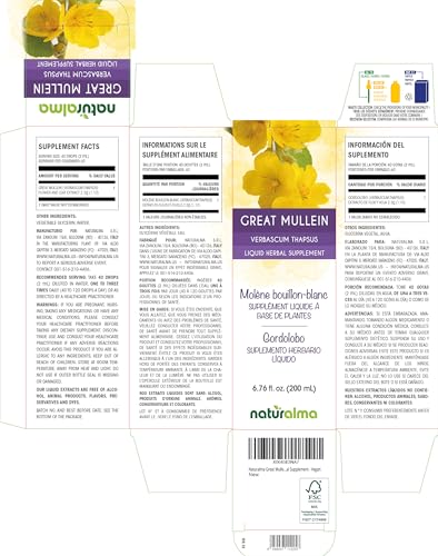 extracto líquido de mullein sin alcohol