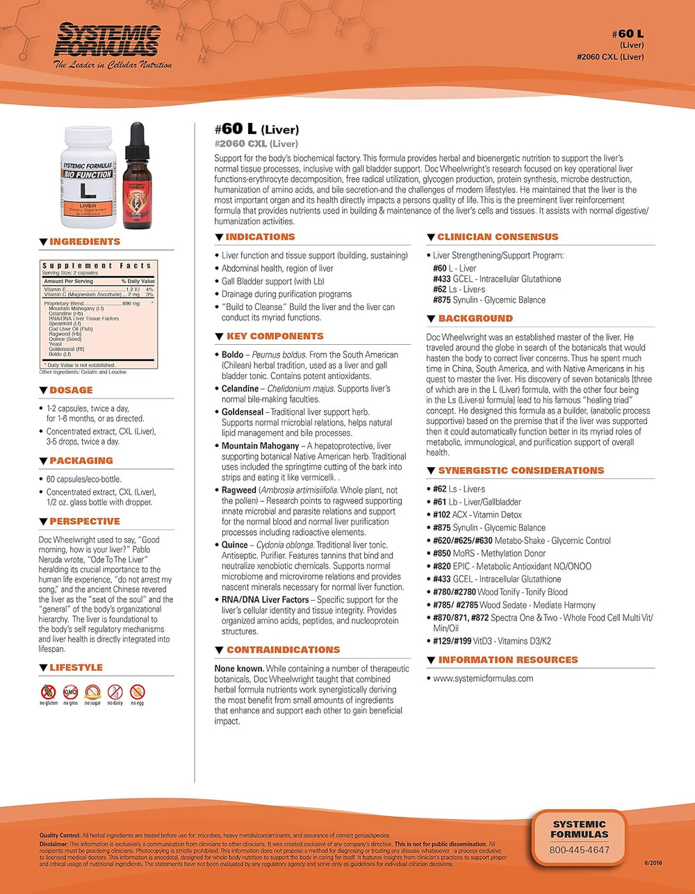 Extractos de hígado Systemic Formulas