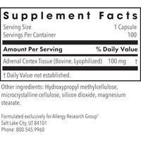 Extractos suprarrenales ARG 100 mg