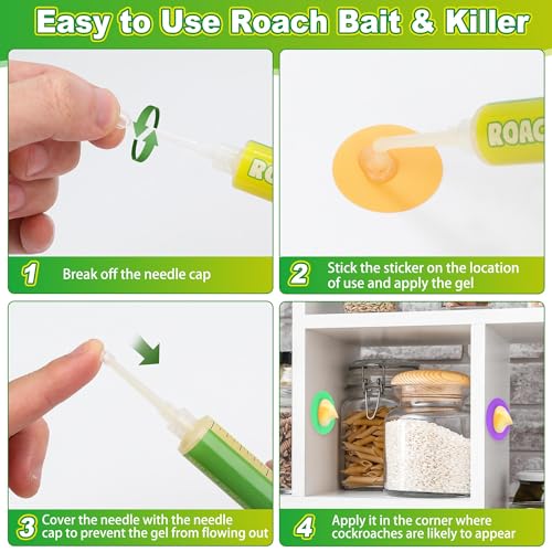 fácil colocación de gel anticucarachas