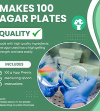 fácil preparación de placas de agar