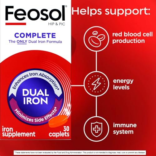 Feosol Complete hierro en tabletas fáciles de tomar