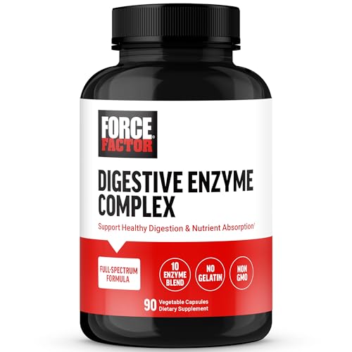 Force Factor enzimas digestivas 90 cápsulas