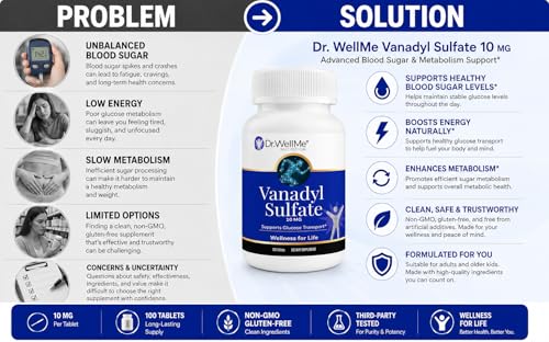 Fórmula de vanadio para mejorar metabolismo de glucosa