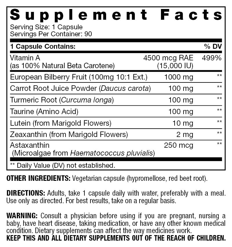 Fórmula natural para ojos sanos