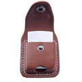 funda de cuero para encendedor marrón