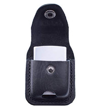 funda de cuero para encendedor negro
