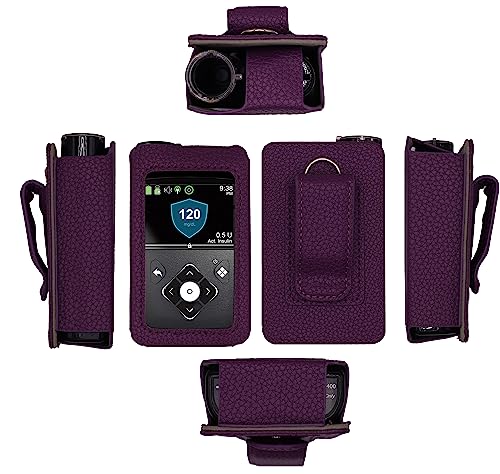funda de cuero premium para bomba de insulina