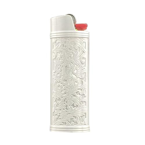 funda de metal para encendedor BIC floral