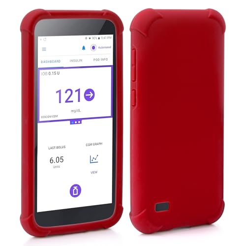 funda de silicón roja para Omnipod
