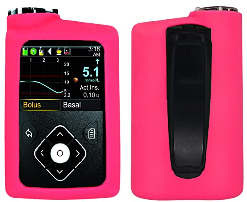 Funda de silicón rosa para bomba de insulina