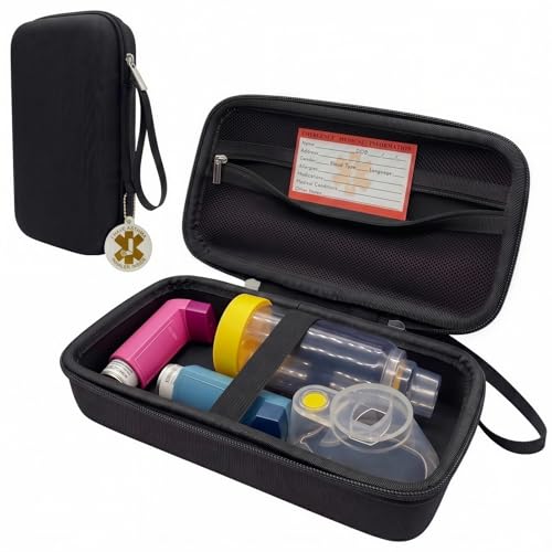 funda de viaje para inhalador de asma
