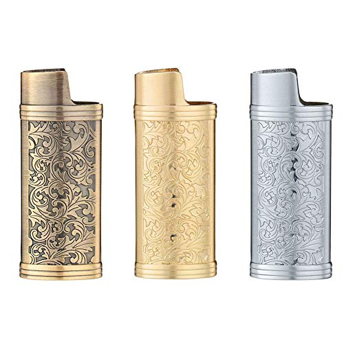 funda encendedor mini BIC bronce
