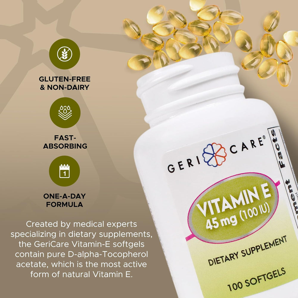 GeriCare 100 cápsulas de Vitamina E