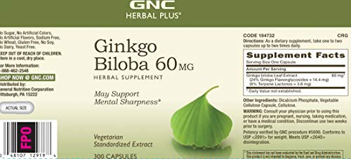 Ginkgo biloba en cápsulas