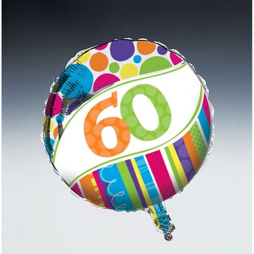 globo mylar cumpleaños 60 brillante