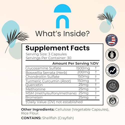 Glucosamina y cúrcuma para salud articular