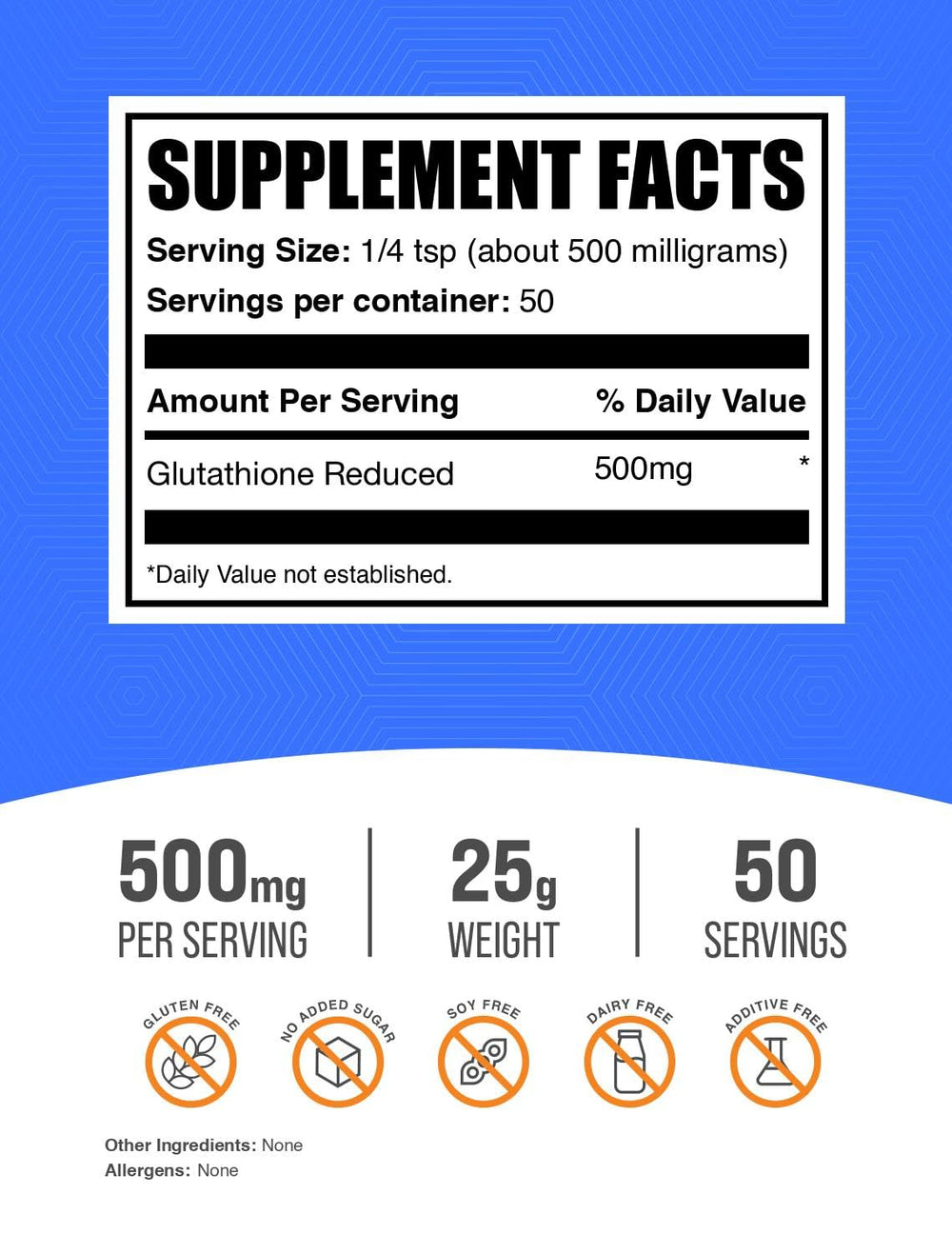 Glutatión 500 mg en polvo