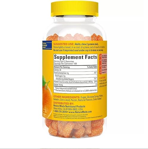 gomas de vitamina C sabor agradable