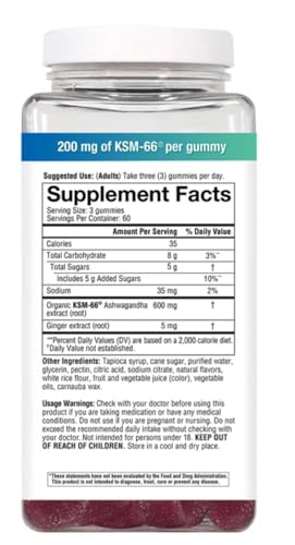 gomitas de ashwagandha 200mg por unidad