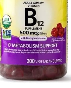 gomitas orgánicas de vitamina B12