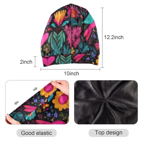 gorro boho floral mexicano