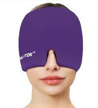gorro de alivio para migrañas morado
