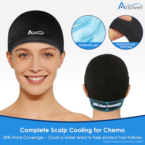 gorro negro para terapia de frío