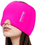gorro para alivio de migraña rosa fucsia
