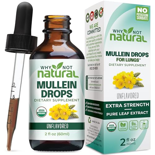 Gotas de Mullein para salud pulmonar