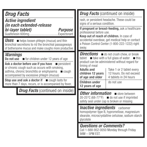 Guaifenesina 600 mg para resfriados