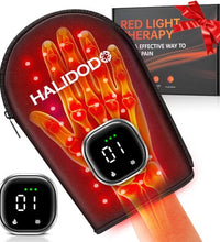 guante de terapia de luz roja inalámbrico