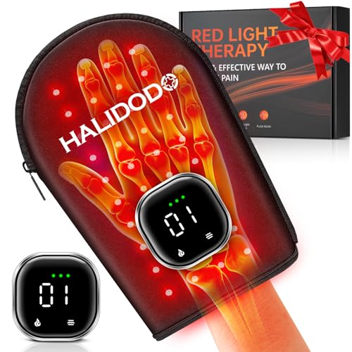 guante de terapia de luz roja inalámbrico
