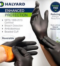 guantes desechables sin polvo negros
