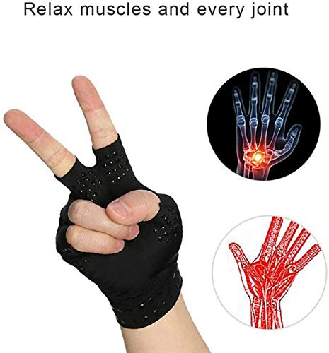 guantes negros para aliviar molestias