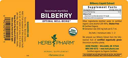 herb pharm arándano certificado orgánico