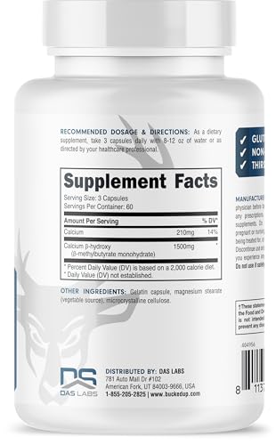 HMB 1500mg ideal para entrenamiento intenso